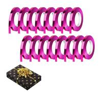 16 Rolls Hot Pink Curling Ribbons 5mm for Balloons, 160m Crimped Balloon String Party Shiny Foil Ribbon Rose for Gift Wrapping Crafting, Florist Flower, Christmas, Birthday, Wedding