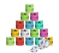 16 Rolls Self Adhesive Cohesive Bandage, 5cm x 4.5m Vet Wrap for Dogs & Cats, Elastic Bandage Tape for Wrist, Ankle Sprains, Sports Support, Water-Resistant Pet First Aid Bandages
