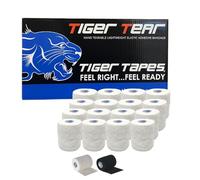 16 Rolls - TIGERTAPES EAB Tape | 7.5cm x 6.9m White - Tearable Elastic Adhesive Bandage - Easy Tear EAB Sports Tape for Medical Strapping, Lifting Blocks, Knee, Elbow & Wrist - Rugby Lifting Tape