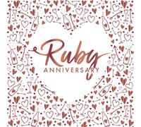 16 Ruby Wedding Anniversary Paper Napkins, 40th Anniversary Party Napkins, Foiled Red Napkins, Ruby Wedding Anniversary, 40th Wedding