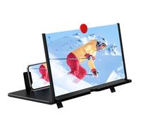 16" Screen Magnifier -3D HD Mobile Phone Magnifying Projector Screen Enlarger for Movies, Videos, and Gaming-Foldable Phone Stand with Screen Amplifier-Supports All Smartphones (Black-16Inch)