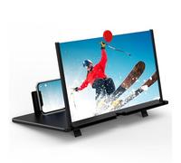 16" Screen Magnifier for Cell Phone,3D Magnifying Projector Screen Enlarger Expander for Movies, Videos, and Gaming, Foldable Phone Stand with Screen Amplifier, Compatible with All Smartphones