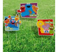 16" Sesame Street Character Single-Sided Plastic Yard Signs - 3 Pc.