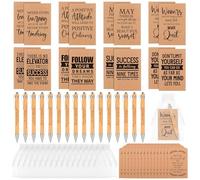 16 Set Employee Appreciation Gifts Bulk Inspirational Notebook with Ballpoint Pen Thank You Gift Cards Bags Motivational Gifts for Coworker Staff Teacher Team Volunteer Student Office School Supplies