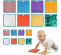 16 Set Sensory Mats, Educational Tactile Sensory Toys for Kids, Assorted Textured Sensory Floor for Autistic Children Learning Play Fidget Activity Game, (20 & 10 cm)