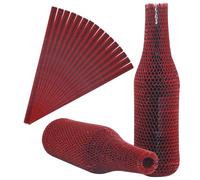 16 Set Wine Bags for Travel Honeycomb Paper, Reusable Wine Bottle Protector Sleeves, Unbreakable Wine Travel Bags for Airplane Travel Transport Car Proof Safety Impact Resist Red