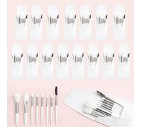 16 Sets Travel Makeup Brush Set Synthetic Fiber Face Foundation Make up Brushes Bridesmaid Gift with Travel Makeup Bag for Wedding Bridal Shower Favors Bachelorette Party Gift(White)