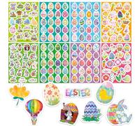 16 Sheets 320pcs Easter Stickers Self Adhesive Waterproof Holographic Easter Scrapbooking DIY Decor Easter Craft for Scrap Book Decorations DIY Art Craft Card Making Supplies