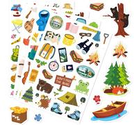 16 Sheets Camping Stickers for Water Bottles,Outdoor Adventure Vinyl Waterproof Stickers,Laptop Decals,Skateboard Stickers for Teen Boys Girls