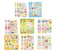 16 Sheets Easter Stickers,Happy Easter Egg Hunt Sticker for Crafts Self-Adhesive Bunny Egg Chicks Party Favors Stickers for DIY Scrapbooking Cards Making Easter-Party Bag Fillers