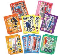 16 Sheets Engineering Vehicle DIY Stickers for Kids Make Your own Truck Sticker Puzzle Cartoon Cartoon Truck Decals Decorate car Stickers Truck Puzzle Stickers Anime Cartoon Gift Applique