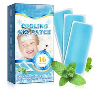 16 Sheets Fever Patches for Kids - Hot Weather Cooling Gel Patches for Adults - Headache Patches - Forehead Fever Cool Pads - Cooling & Pain Relief