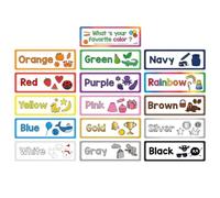16 Sheets Illustrated English Learning Card Set for Childs with Words Use Items Printed on Good Thick Paper Sheets Childrens ' s Vocabulary Cards