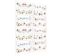 16 Sheets Temporary Freckles Makeup Stickers, Waterproof Face Tattoos | Water Transfer Printing, Layerable over Foundation or Bare Skin, Snowflakes and Santa Designs, Leaves No Sticky Residue