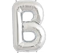 16" Silver Letter B Foil Balloons Air Filled Self Inflating Birthday Anniversary Wedding Party Banner Decorations