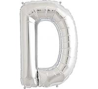 16" Silver Letter D Foil Balloons Air Filled Self Inflating Birthday Anniversary Wedding Party Banner Decorations