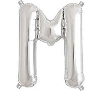 16" Silver Letter M Foil Balloons Air Filled Self Inflating Birthday Anniversary Wedding Party Banner Decorations