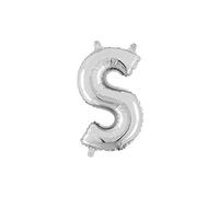 16" Silver Letter S Foil Balloons Air Filled Self Inflating Birthday Anniversary Wedding Party Banner Decorations