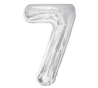16" Silver Number 7 Foil Balloons Air Filled Self Inflating Birthday Anniversary Wedding Party Banner Decorations