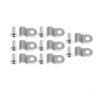 16 Stainless Steel Brake Line Clamp Clips with Screws 3/16 Inch for Secure Brake Hose Attachment Matching Factory Original Specifications