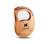 16-String Lyre Harp, Ancient Style Lyres Wood String Instrument with Tuning Wrench Bag for Kids Adults Beginners