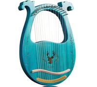 16 String Lyre Harp - Classical Box Harp with Tuning Wrench and Instruction Guide for Adults and Beginners
