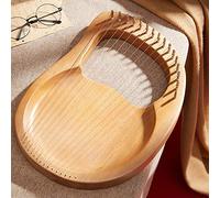 16 String Lyre Harp, May Body with Maple Saddle, Portable Greek Harp for Beginners, Includes Tuning Wrench, Pic, Carry Bag and Accessories, Blue