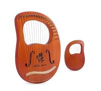 16-string Lyre Harp, Portable 19-string Classical Instrument Lap Harp, Easy To Learn Harp Instruments For Beginners/adults (Color : 19-String Box-Begonia)