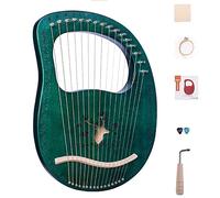 16 String Lyre Harp, Solid Wood Mahogany With Tuning Wrench, Unique Patterns, Carved Phonetic Symbols, Exquisite Carvings, For Music Enthusiast Adult, Beginners