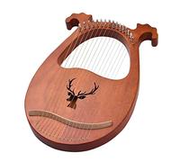 16 String Lyre Harp Solid Wood String Instrument Tuning Hammer Strings Cleaning Cloth Picks Lyre Harp for Beginners