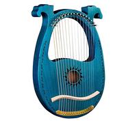 16 String Mahogany Lyre Harp Unique Patterns Carved Phonetic Symbol harp instruments