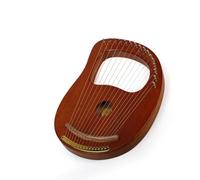 16 String Small Harp for Beginners, Portable Self Taught Musical Instrument with Metal Reced Brid, Warm Tone Solid Wood Design, E3 to C6 Ran, Easy Play Chord Harp
