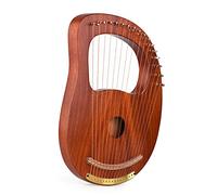 16-String Wooden Lyre Harp Solid Wood String Instrument With Carry Bag Tuning Wrench Lyre Harp for Beginners