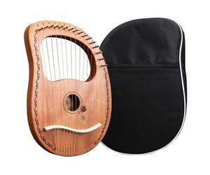 16 Strings Lyre Harp | Lyra Harp Mahogany Body Strings Instrument With Perfect Material | Sturdy Mahogany Acoustic Harps, Professional Orchestral String Instrument For Music Lovers