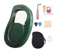 16 Strings Lyre Harp, Mahogany Lyre Harp, With Tunning Wrench, Extract Strings, Manual And Gig Bag, For Music Enthusiast Adult, Kids, Beginners