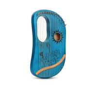 16 Strings Wood Lap Harp for Music Lovers Teenagers, Lyre Harp Portable for Outdoor Performances, Family Gatherings Mini Harp(Blue)