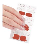 16 Strips Christmas Wraps Stickers Polish Strips Self-Adhesive Full Wraps For Art Decals Decoration