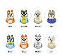16 Styles Bluey Bingo Assembly Doll Toys Bandit Chilli Alfie Judo Cartoon Mini Anime Character Children's Collection Toy Gifts 9
