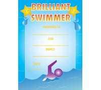 16 Swimming Themed A6 Mini Certificate