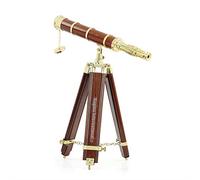 16" Telescope with Tripod Wooden Rosewood Stand Fully Functional | Beautiful Vintage Table Top Display Piece | Home Decor Accessories | Floor Standing Solid Brass Polished | Vintage Nautical Maritime