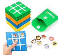 16 Tic Tac Toe party games for kids birthday,Animals mini games for travel Toys for Toddler 3 4 5 6 7 8 9 Years Old. Class Prizes and Learning Games Ready to Gift