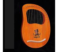 16-tone Lyre Harp 16-string Small Lyre Harp Portable Liraqin Small Musical Instruments Beginner (Color : 16-string-Case-Panda Log Color)