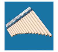 16-tube 18-tube Double-row Plastic C-tuned Pan Flute Mobile Double-mouthed Pan Flute Chinese Pan Pipes (Color : 16 tubes off-white)