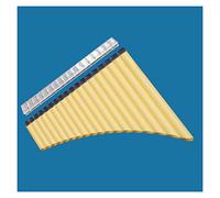 16-tube 18-tube Double-row Plastic C-tuned Pan Flute Mobile Double-mouthed Pan Flute Chinese Pan Pipes (Color : 18 tubes beige)