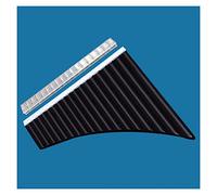 16-tube 18-tube Double-row Plastic C-tuned Pan Flute Mobile Double-mouthed Pan Flute Chinese Pan Pipes (Color : 18 tubes black brown)