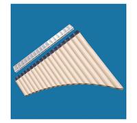 16-tube 18-tube Double-row Plastic C-tuned Pan Flute Mobile Double-mouthed Pan Flute Chinese Pan Pipes (Color : 18 tubes off-white)