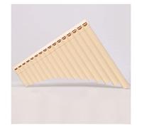 16-tube 18-tube Double-row Plastic C-tuned Pan Flute Mobile Double-mouthed Pan Flute Chinese Pan Pipes (Color : Professional 16-tube off-white)