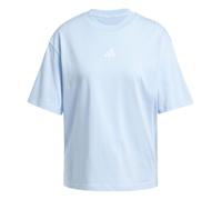 (16 UK - 18 UK, Glow Blue) Adidas Womens/Ladies Essentials 3 Stripes T-Shirt