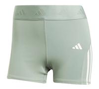 (16 UK - 18 UK, Linen Green) Adidas Womens/Ladies Hyperglam 3 Stripes Shorts