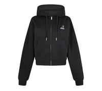 (16 UK, Black) Kangol Womens/Ladies Ribbed Full Zip Hoodie
